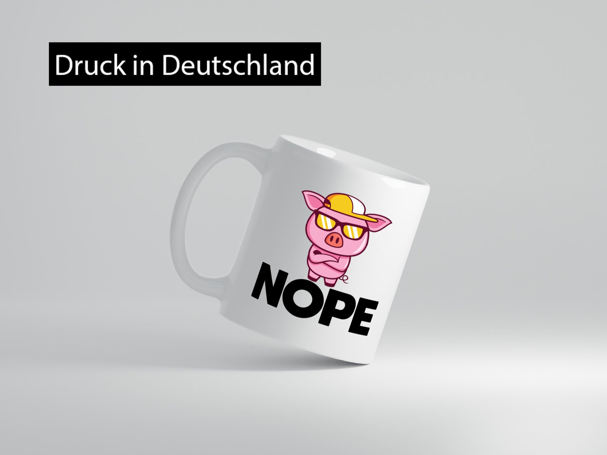 Nope | Schwein Cooles lustiger Spruch Geschenk Humor Geschenkidee Tasse