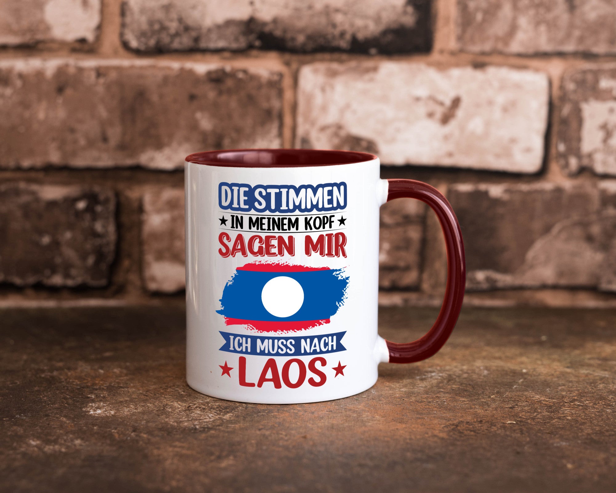 Laos | Urlaub Stimmen in meinem Kopf Traumland lustig Humor Geschenkidee