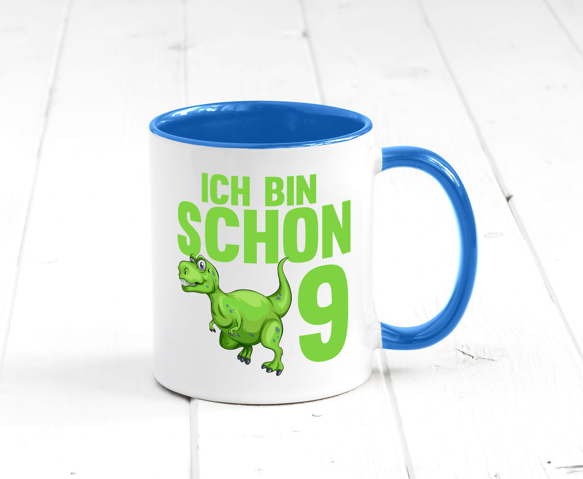 9. Geburtstag | 9 Jahre Dino Dinosaurier Geschenkidee Humor Tasse