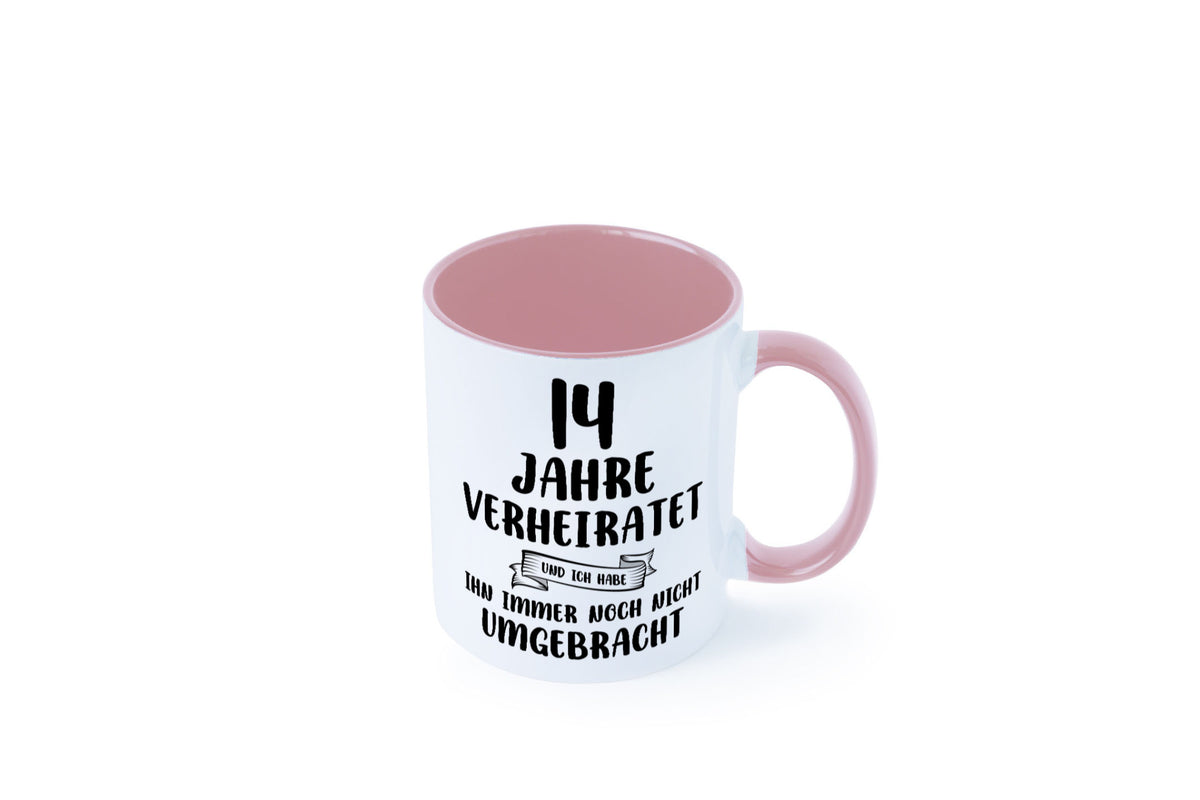 14 Jahre Verheiratet, immer noch am Leben! lustig Humor Geschenkidee Geschenk Tasse