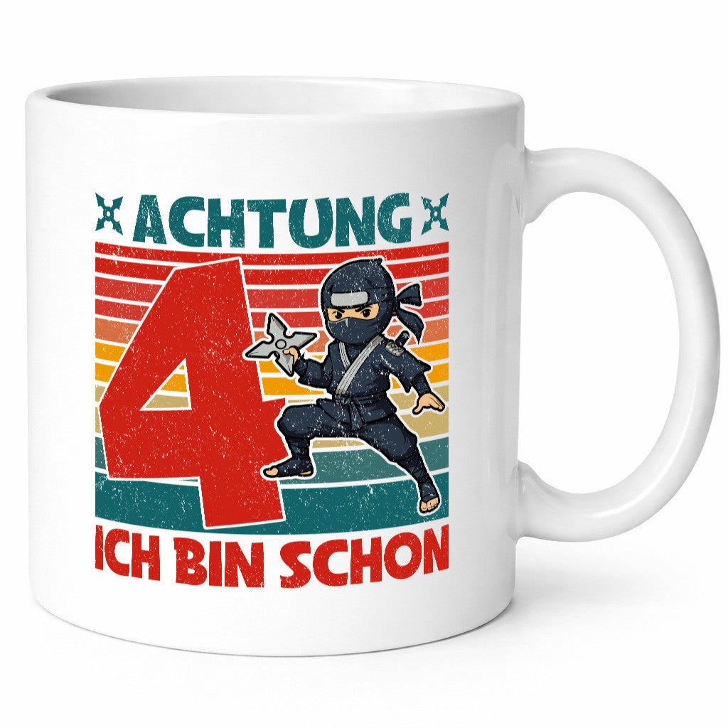 4. Geburtstag | 4 Jahre Ninja Kindergeburtstag lustig Geschenkidee Geschenk