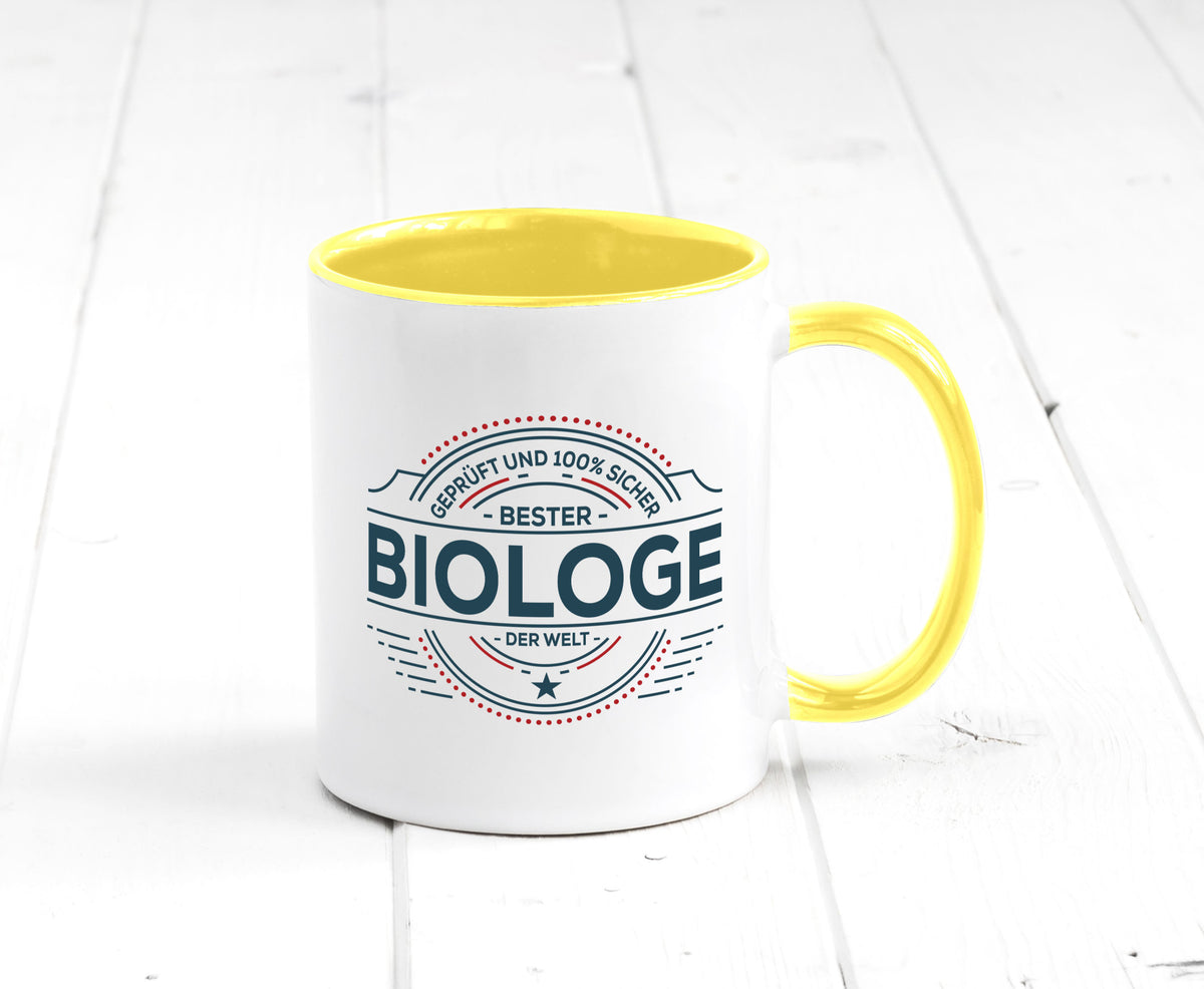 Geprüft und sicher: Biologe | Biologie Naturforscher Geschenk Humor Tasse