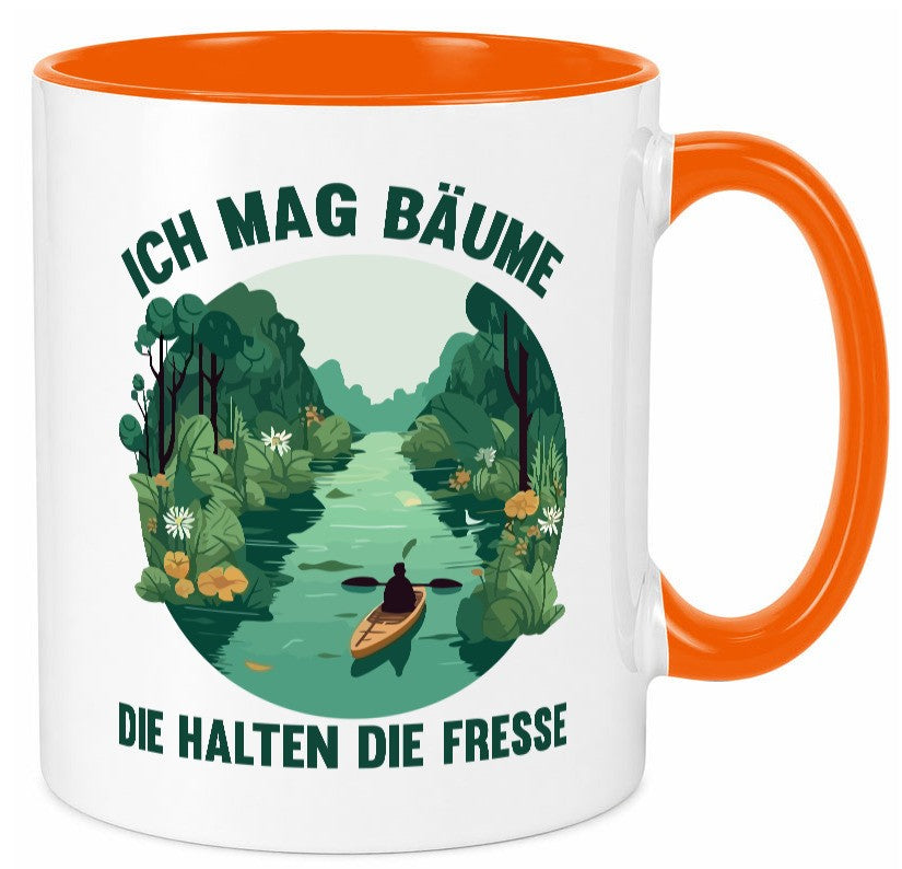 Ich mag Bäume die halten Fresse | Natur Wald lustiger Spruch Geschenk Humor Tasse