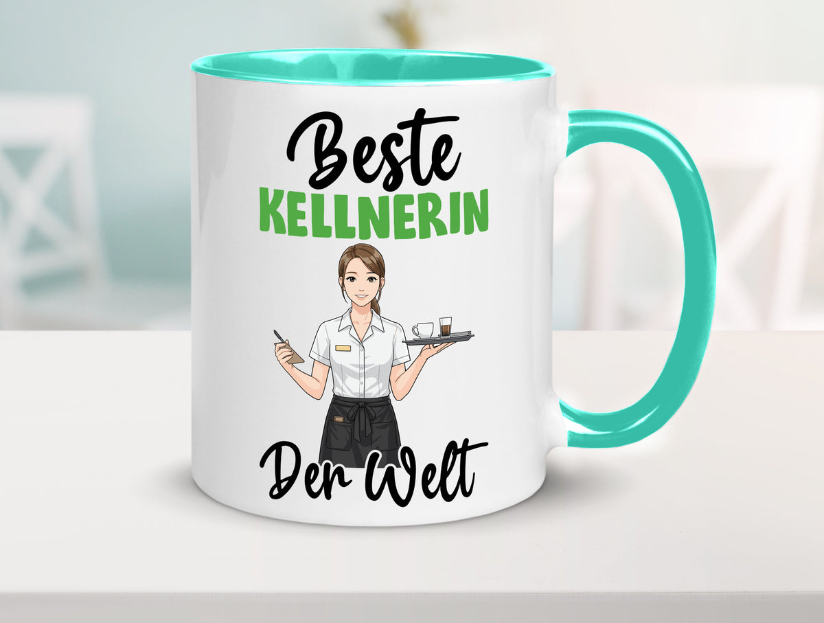 Beste Kellnerin | Beruf kellnern Bedienung v2 Humor Arbeit Kollegen Büro Tasse