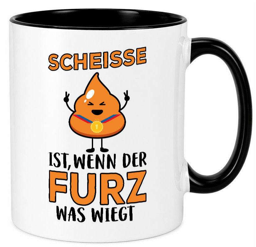 Scheisse ist lustiger Spruch Geschenk Humor Geschenkidee Tasse