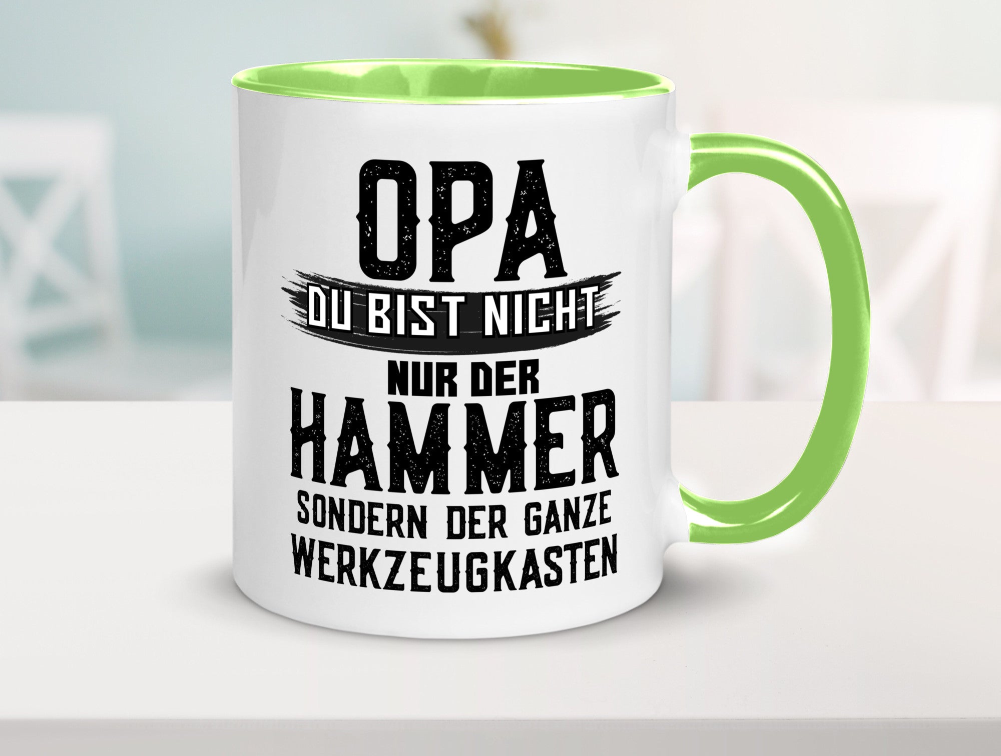 Opa ist der Hammer | Großvater Tasse Werkzeugkasten lustig Familie Geschenkidee