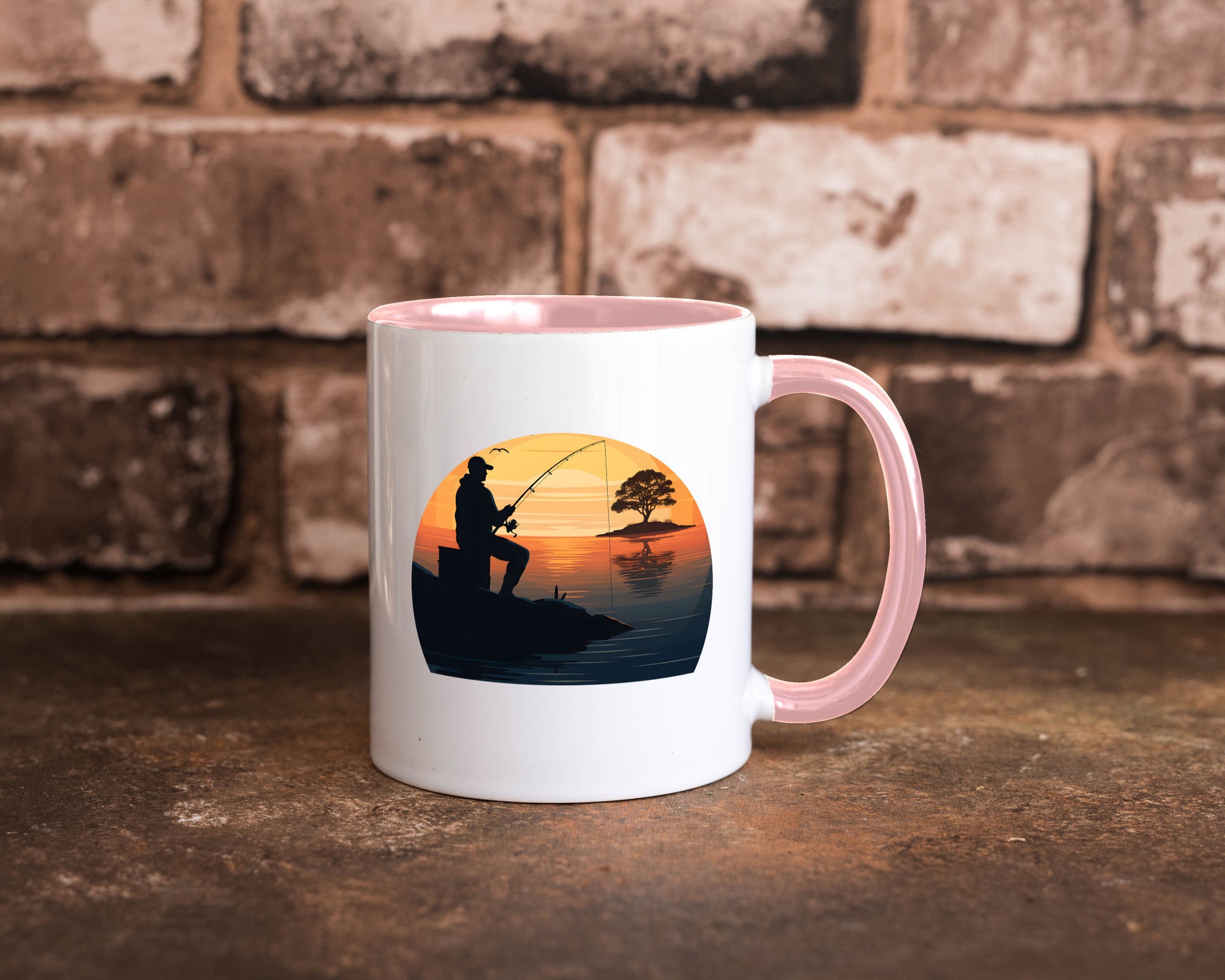 Angler | Sonnenuntergang Fischer Fische Angeln v2 Geschenk Humor Geschenkidee