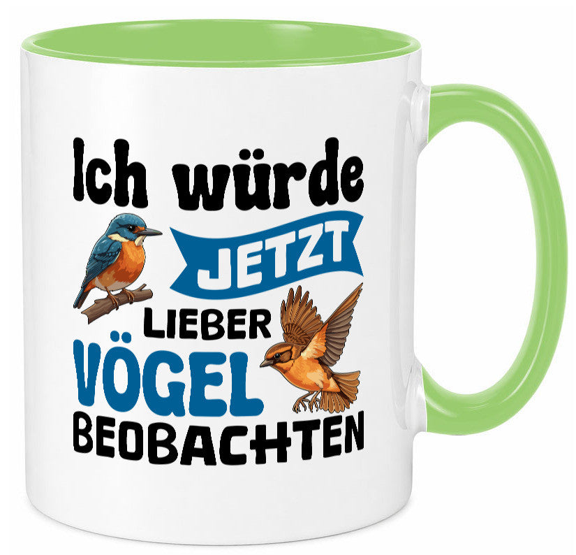 Vögel beobachten | Vogel lustig Humor Geschenkidee Geschenk Tasse