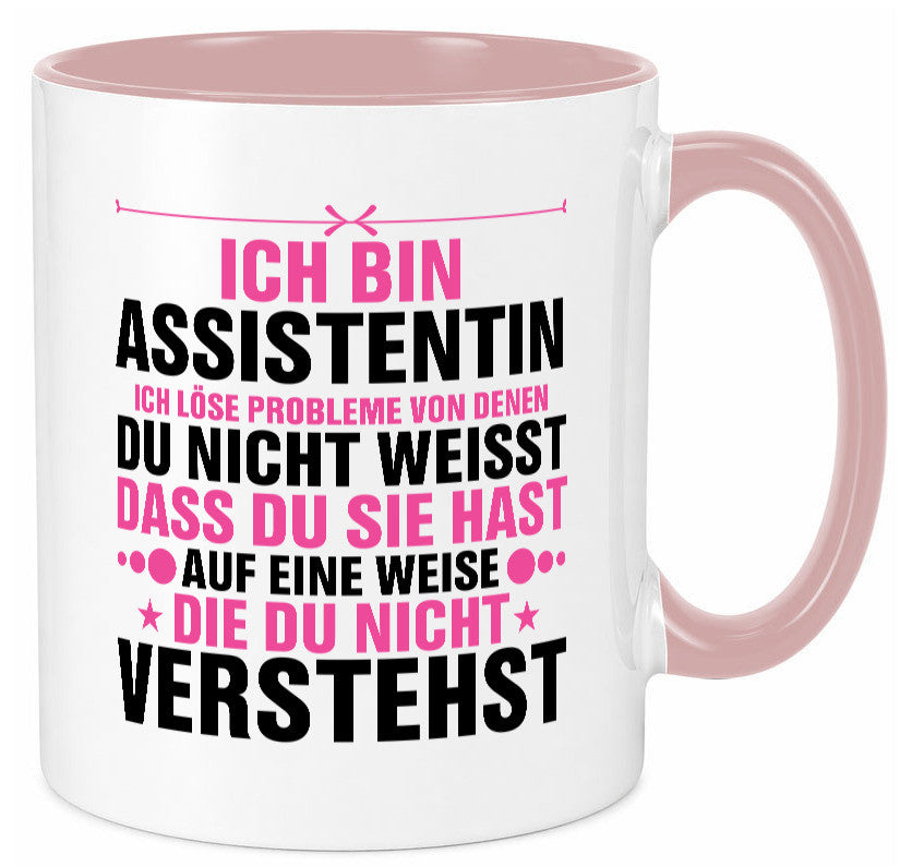Löse Probleme: Assistentin | Assistenz Hilfskraft lustig Humor Geschenkidee Tasse