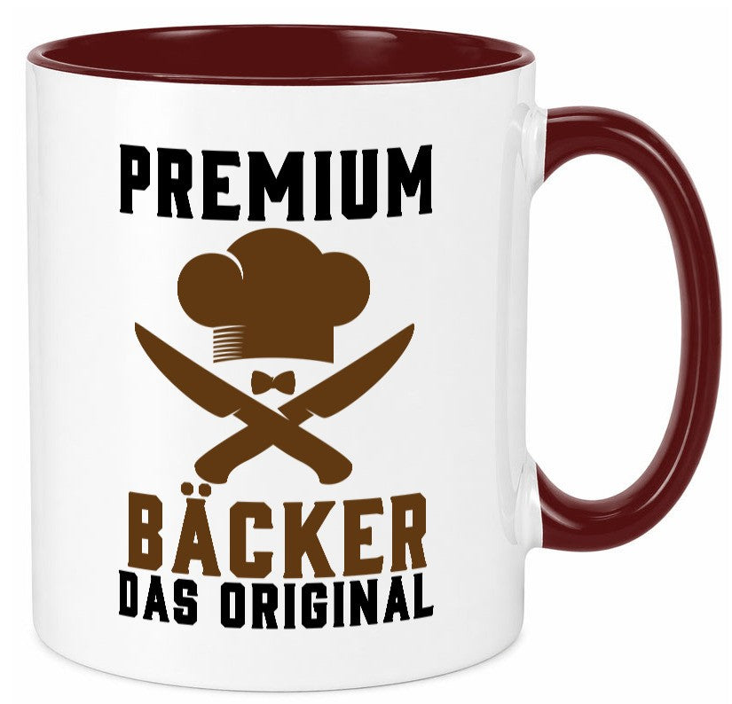 Premium Bäcker das Orginal Humor Geschenkidee Tasse