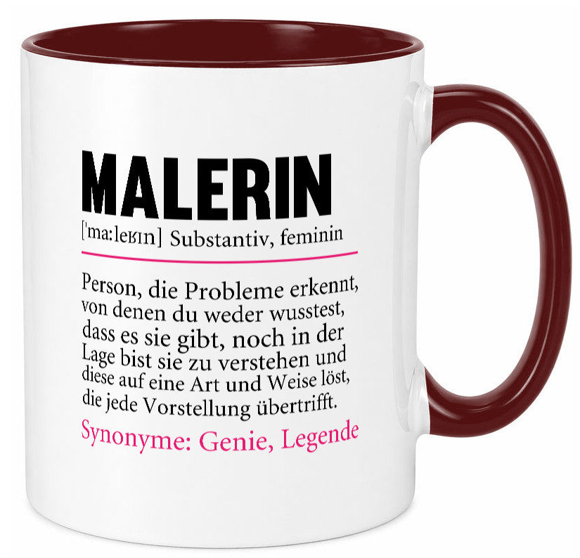 Malerin | Spruch Beruf lustig Malerinnen Humor Arbeit Kollegen Büro