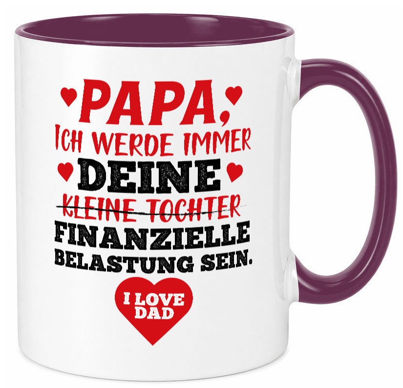 Finanzielle Belastung lustiger Spruch Geschenk Humor Geschenkidee Tasse