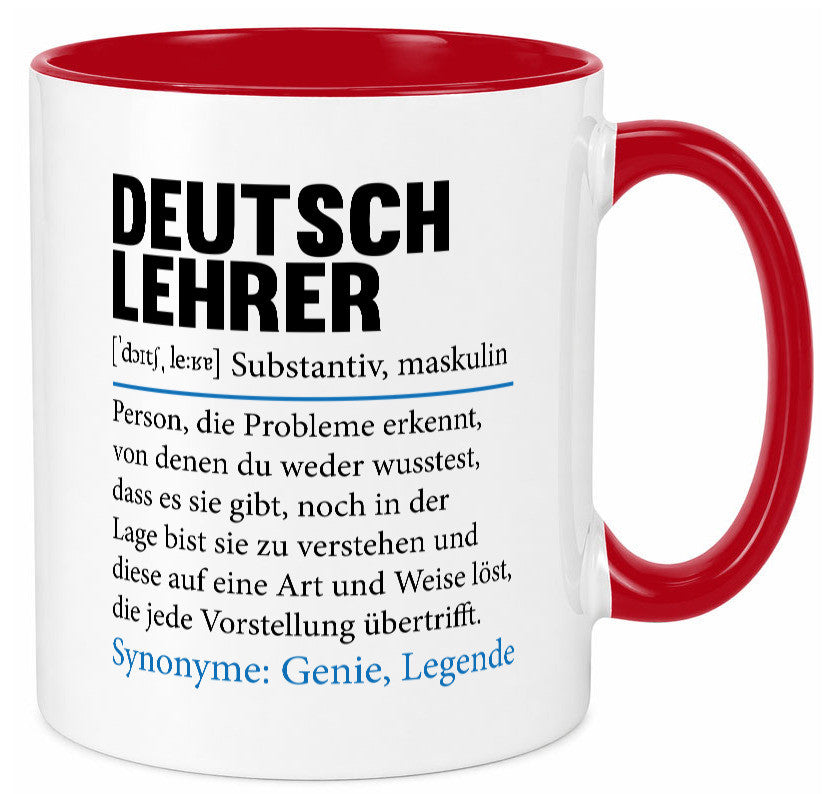 Deutschlehrer Spruch | Lehrer Schule Humor lustig Geschenkidee Geschenk Tasse