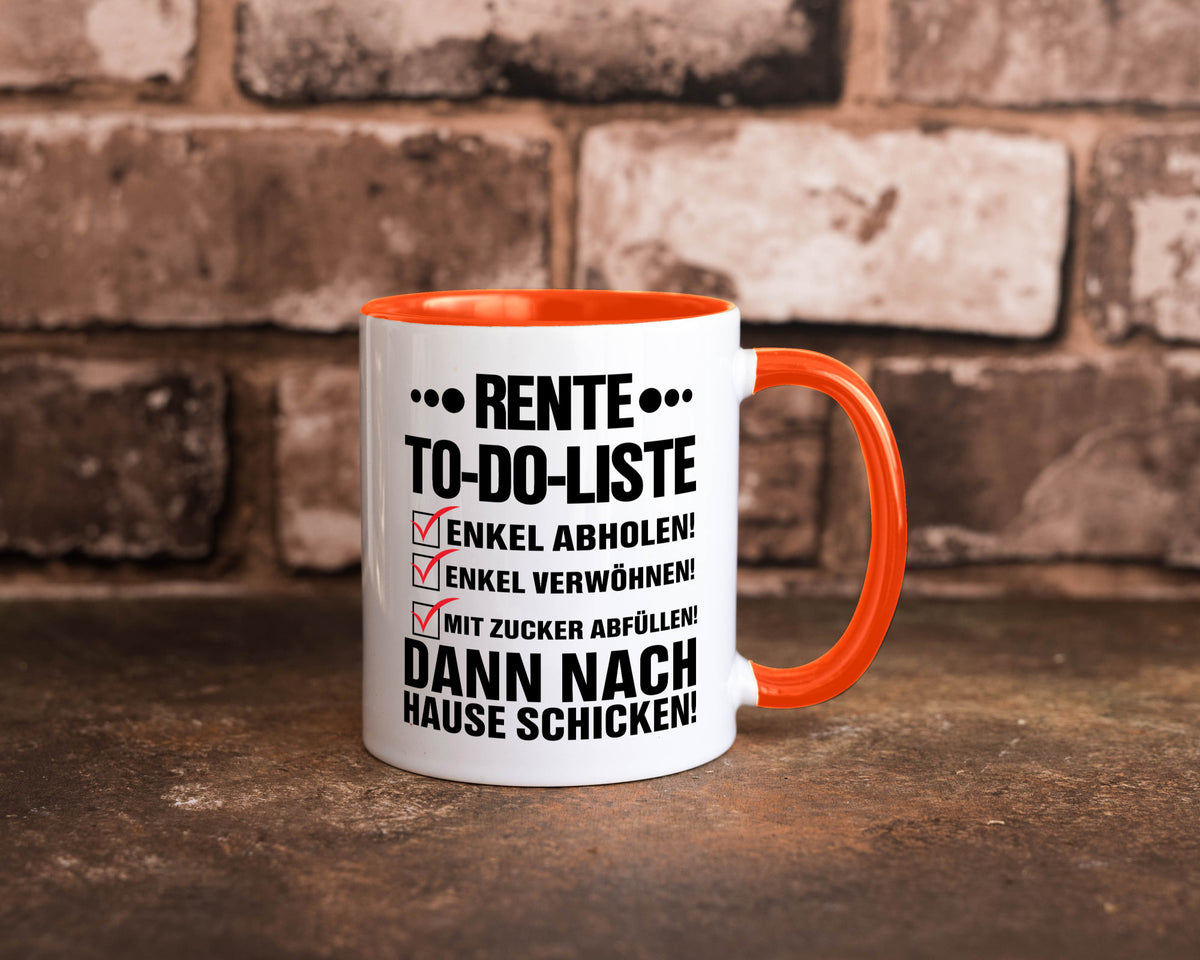 Rente To-Do-Liste | Rentner Tasse Enkel verwöhnen Geschenk Ruhestand Jubiläum