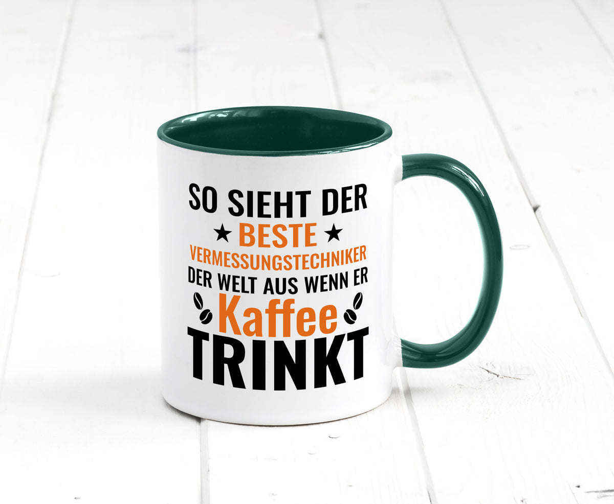 Kaffee trinkt: Vermessungstechniker | Techniker Geschenk Humor Geschenkidee Tasse