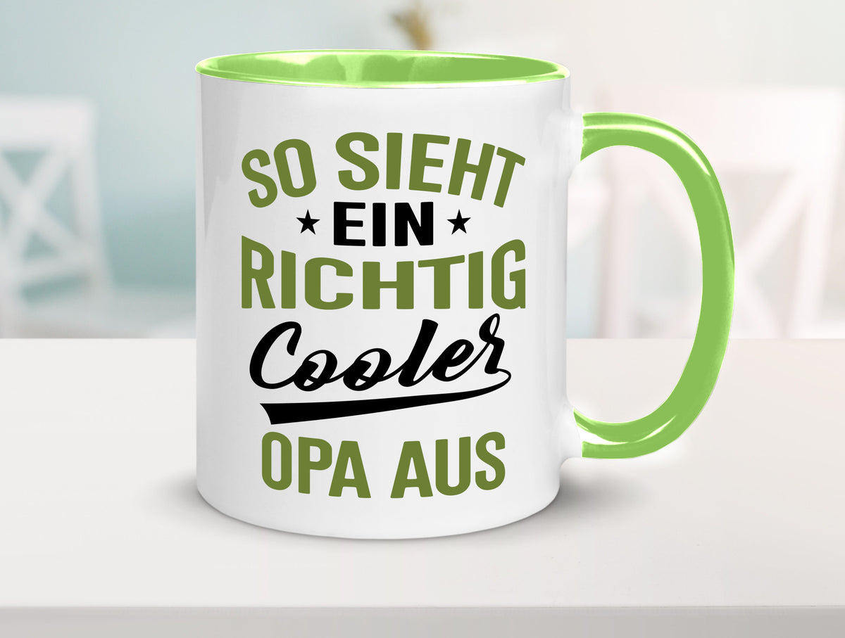So sieht ein richtig Cooler Opa aus | Großvater Geschenkidee Familie Humor Tasse
