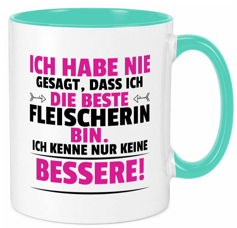 Die Beste Fleischerin | Schlachterei lustiger Spruch Geschenk Humor Tasse