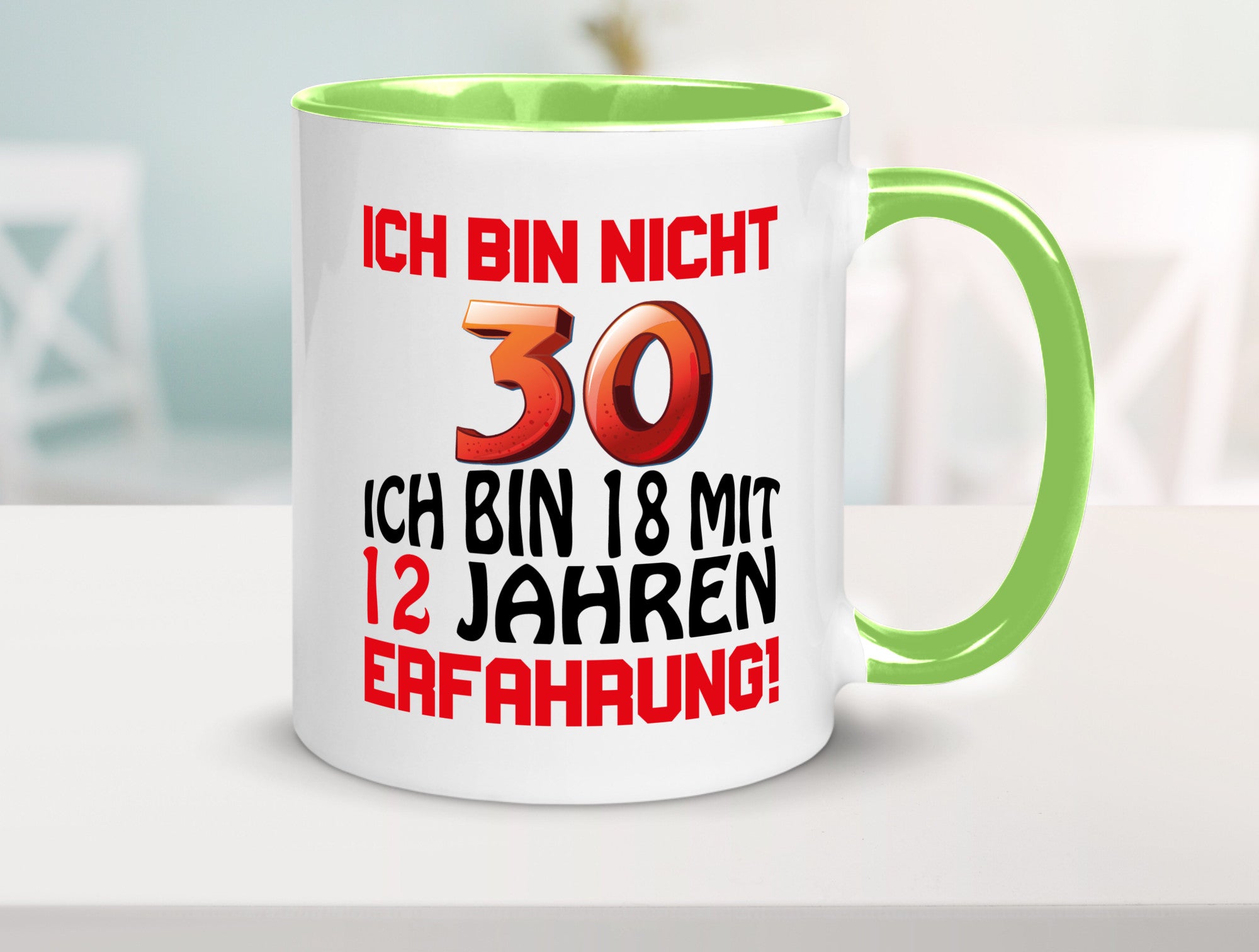 Ich bin nicht 30. lustiger Spruch Geschenk Humor Geschenkidee Tasse