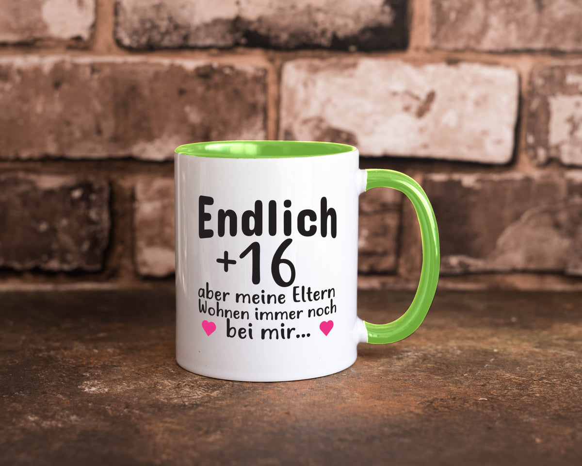 Endlich 16 | Geburtstag Tasse Spruch Mädchen Geschenkidee Humor