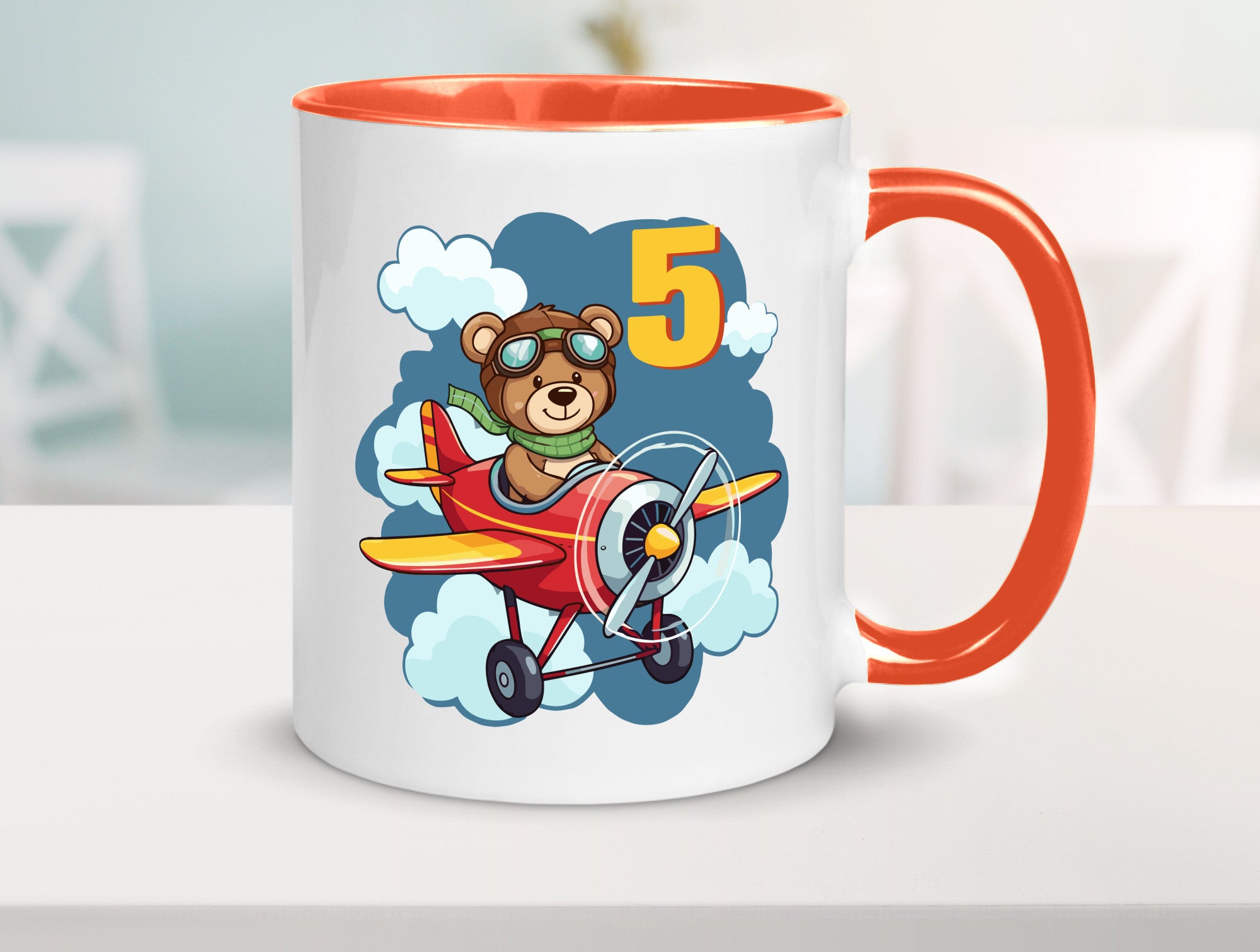 5. Geburtstag | 5 Jahre Kinder Pilot Flugzeug Geschenkidee Humor Tasse
