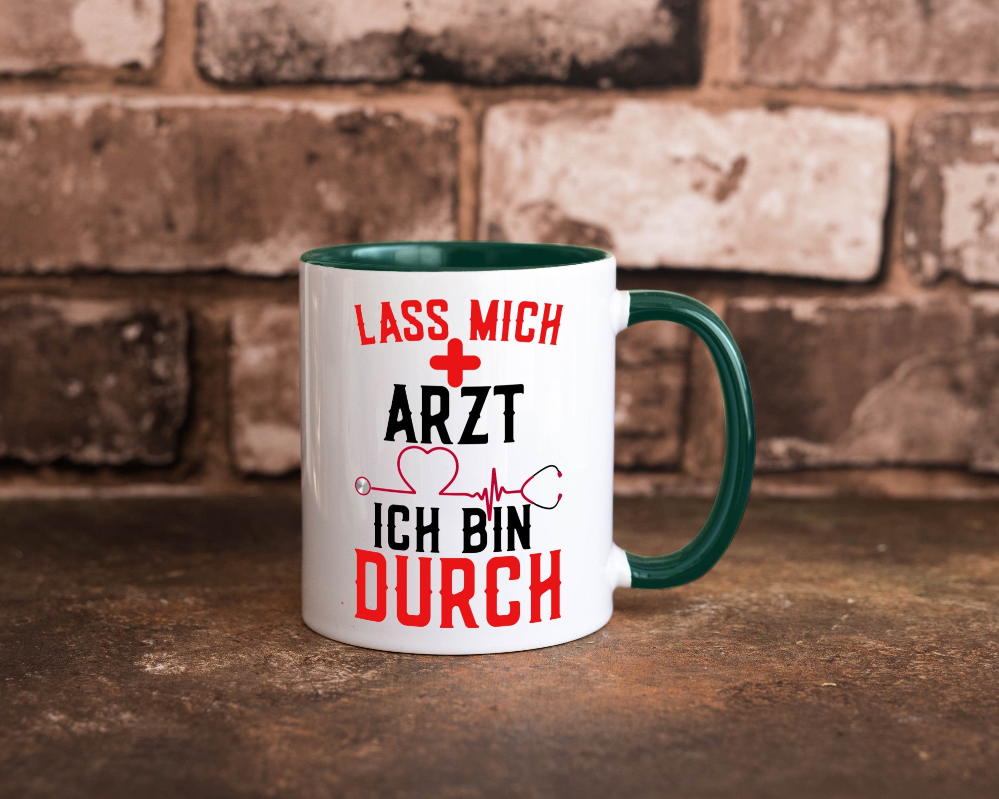 Arzt | Lass mich durch Herz Doktor Krankenhaus Puls Humor Geschenkidee Tasse