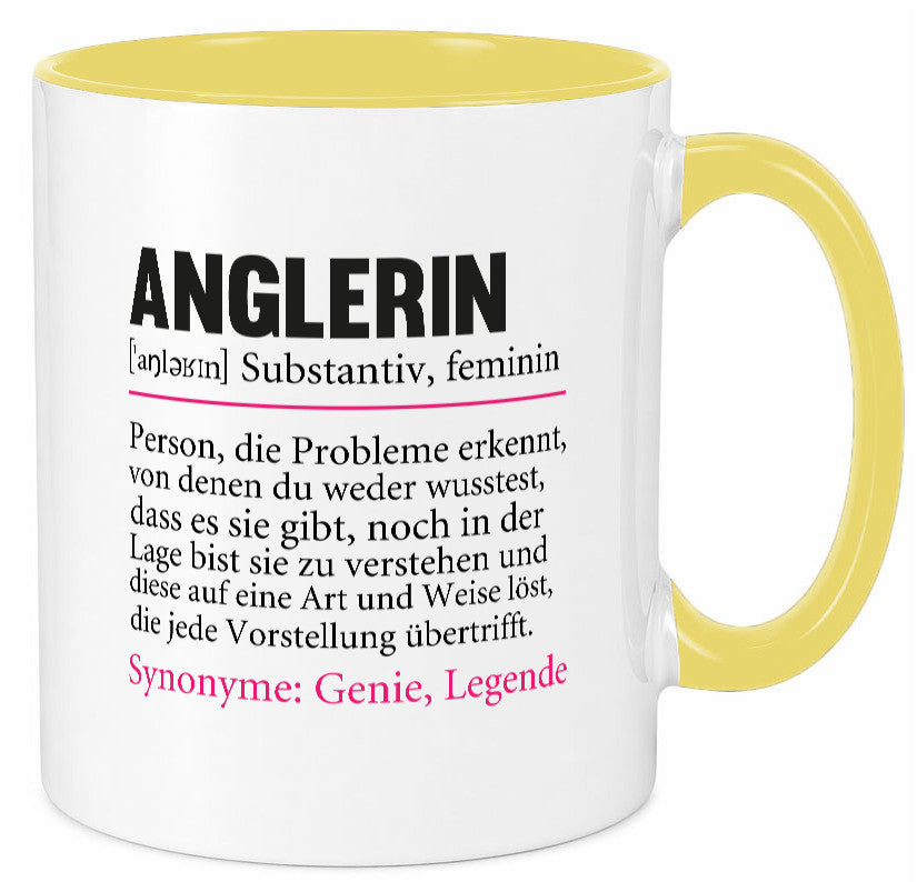 Anglerin | Spruch Angeln Fischerin Beruf Humor Arbeit Kollegen Büro