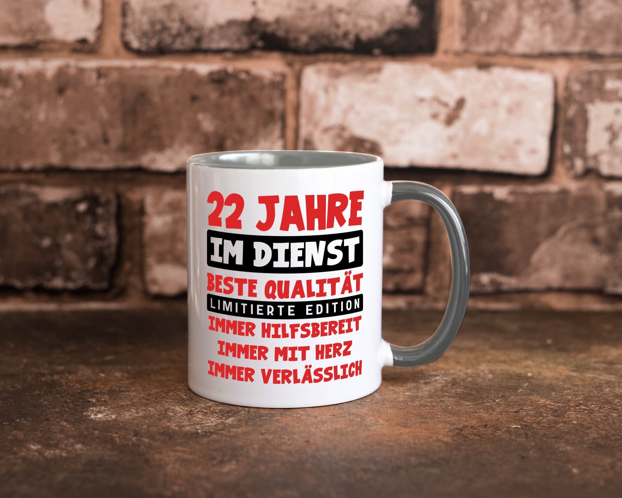 22 Jahre im Dienst | Jubiläum Arbeit v9 lustiger Spruch Geschenk Kollegen Büro