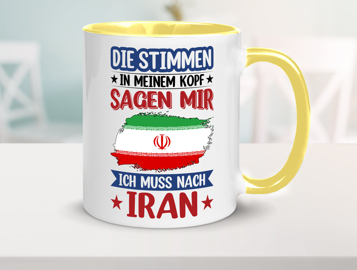 Iran | Urlaub Stimmen in meinem Kopf Traumland Humor Geschenkidee Tasse