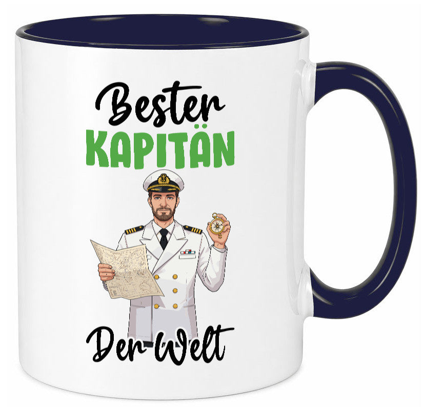 Bester Kapitän | Schiffskapitän Schiff v2 Geschenk Humor Geschenkidee lustiger Tasse