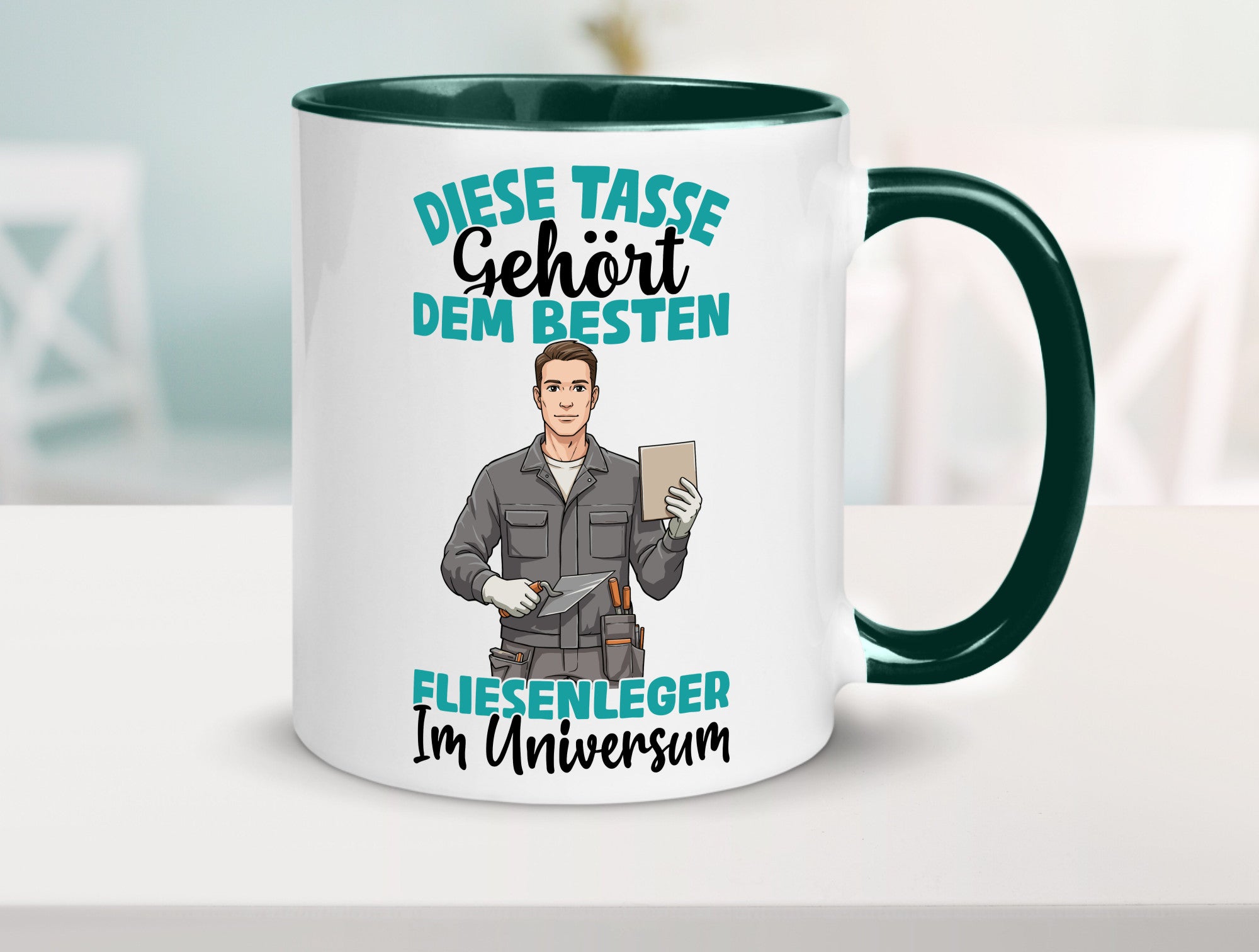Im Universum: Fliesenleger | Fliesenlegen Bau Geschenk Humor Geschenkidee