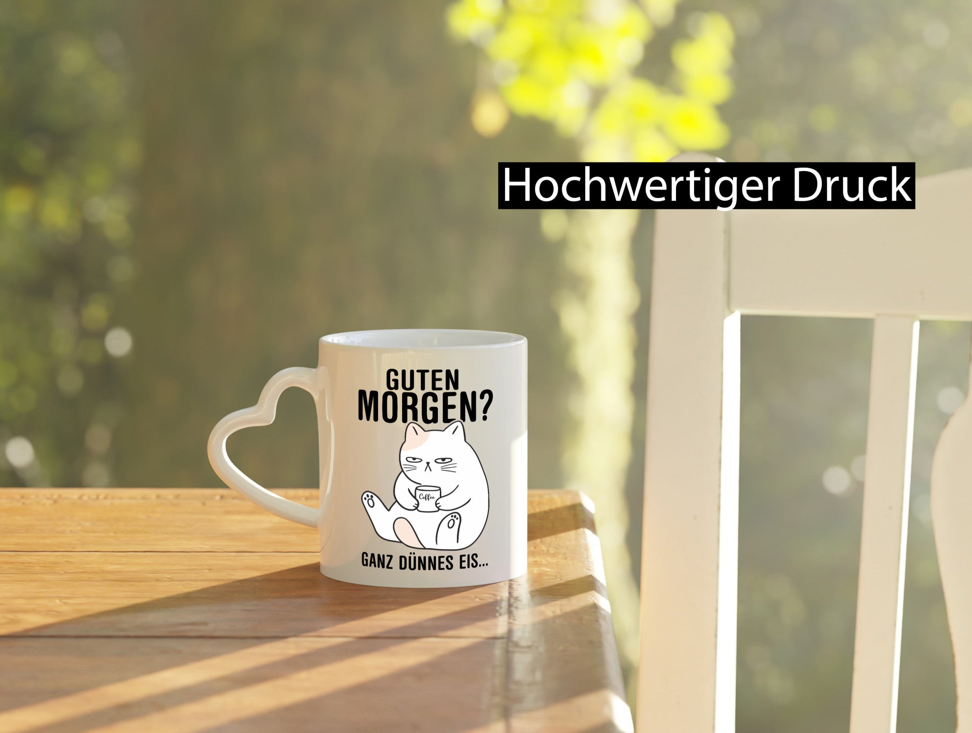 Guten Morgen? | Morgenmuffel Katze Freunde Familie Humor Geschenkidee Tasse
