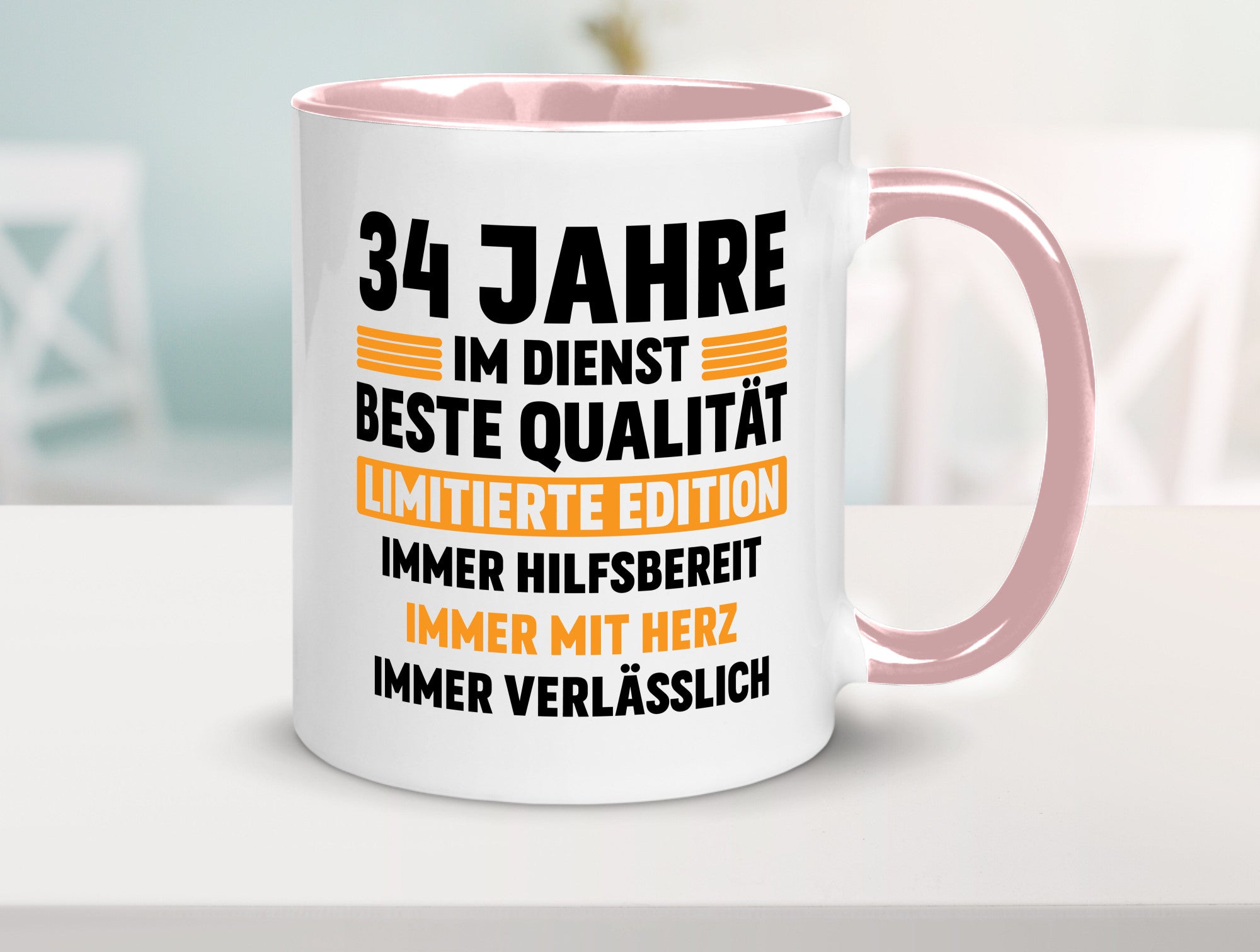 34 Jahre im Dienst | Jubiläum Arbeit v2 Humor Kollegen Büro Geschenkidee Tasse