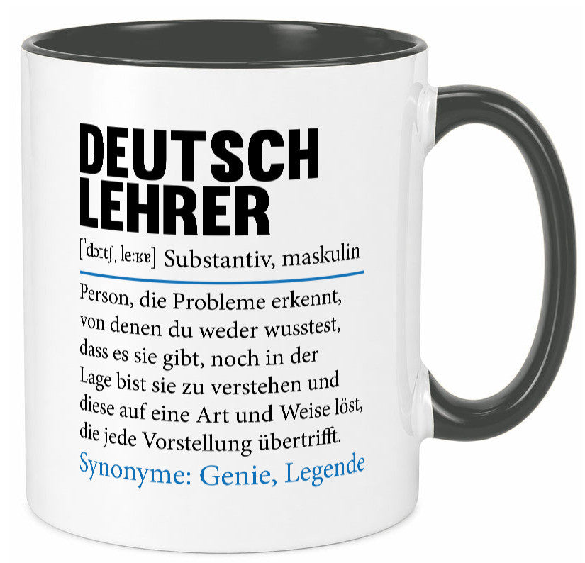 Deutschlehrer Spruch | Lehrer Schule Humor lustig Geschenkidee Geschenk Tasse