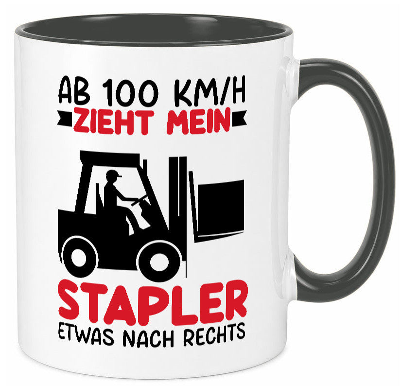 Stapler zieht nach Rechts | Staplerfahrer Arbeit Geschenkidee Kollegen Büro