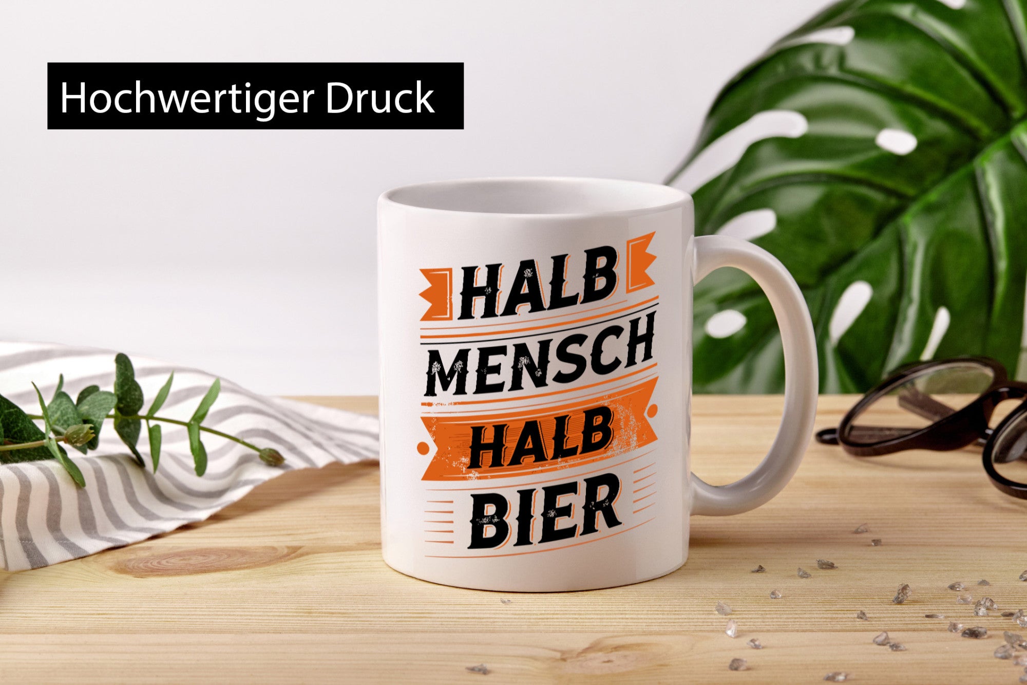 Halb Mensch Bier | Biertrinker Bierliebhaber lustig Humor Geschenkidee Geschenk