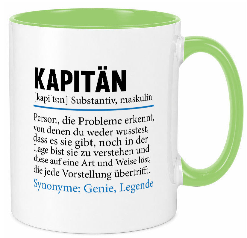 Kapitän | Spruch lustig Schiffskapitän Schiff Geschenk Humor Geschenkidee Tasse