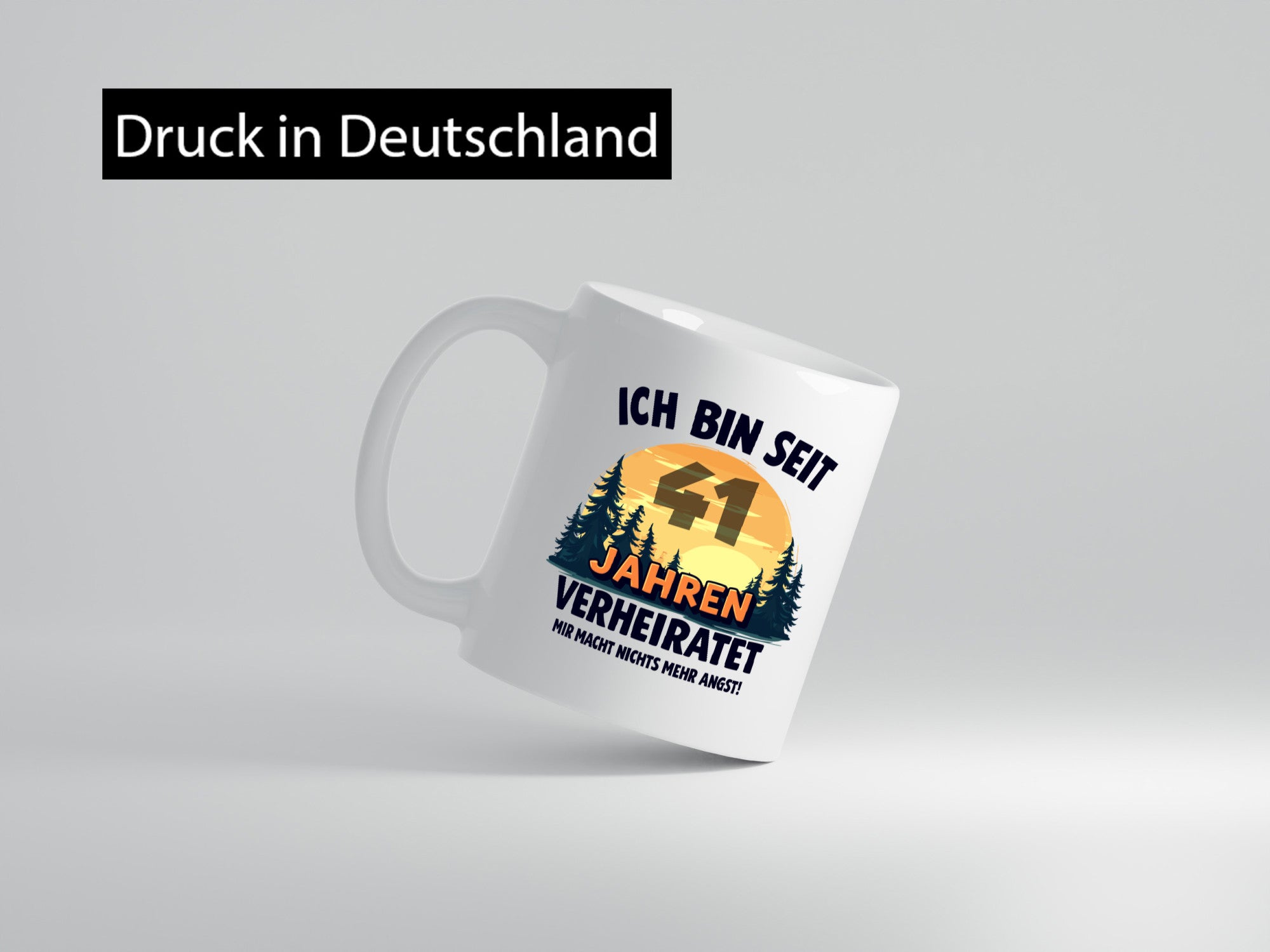 Ich bin Verheiratet | 41. Hochzeitstag Ehepaar v2 Geschenkidee Humor Tasse