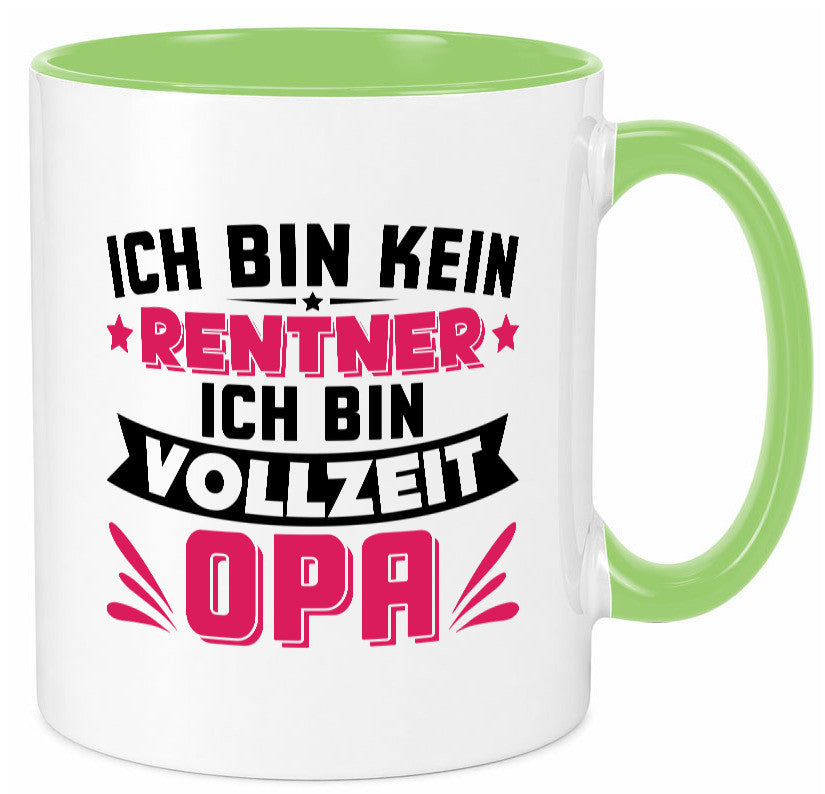 Ich bin vollzeit Opa | Rentner Ruhestand Großvater v2 Humor Familie Tasse