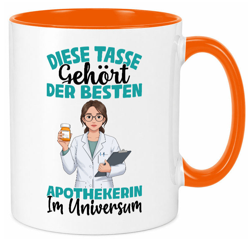 Im Universum: Apothekerin | Apotheke Pharmazie lustiger Spruch Geschenk Humor Tasse