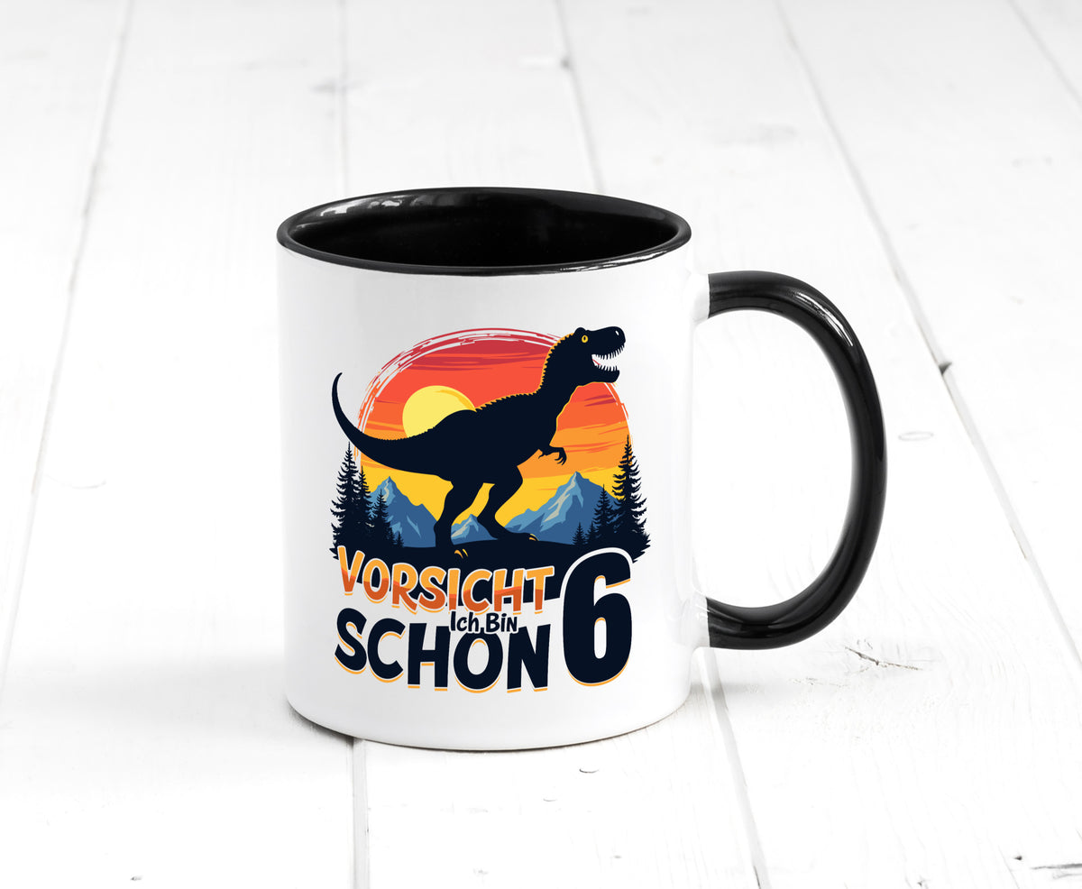 6. Geburtstag | 6 Jahre Dinosaurier Geschenkidee Humor Tasse