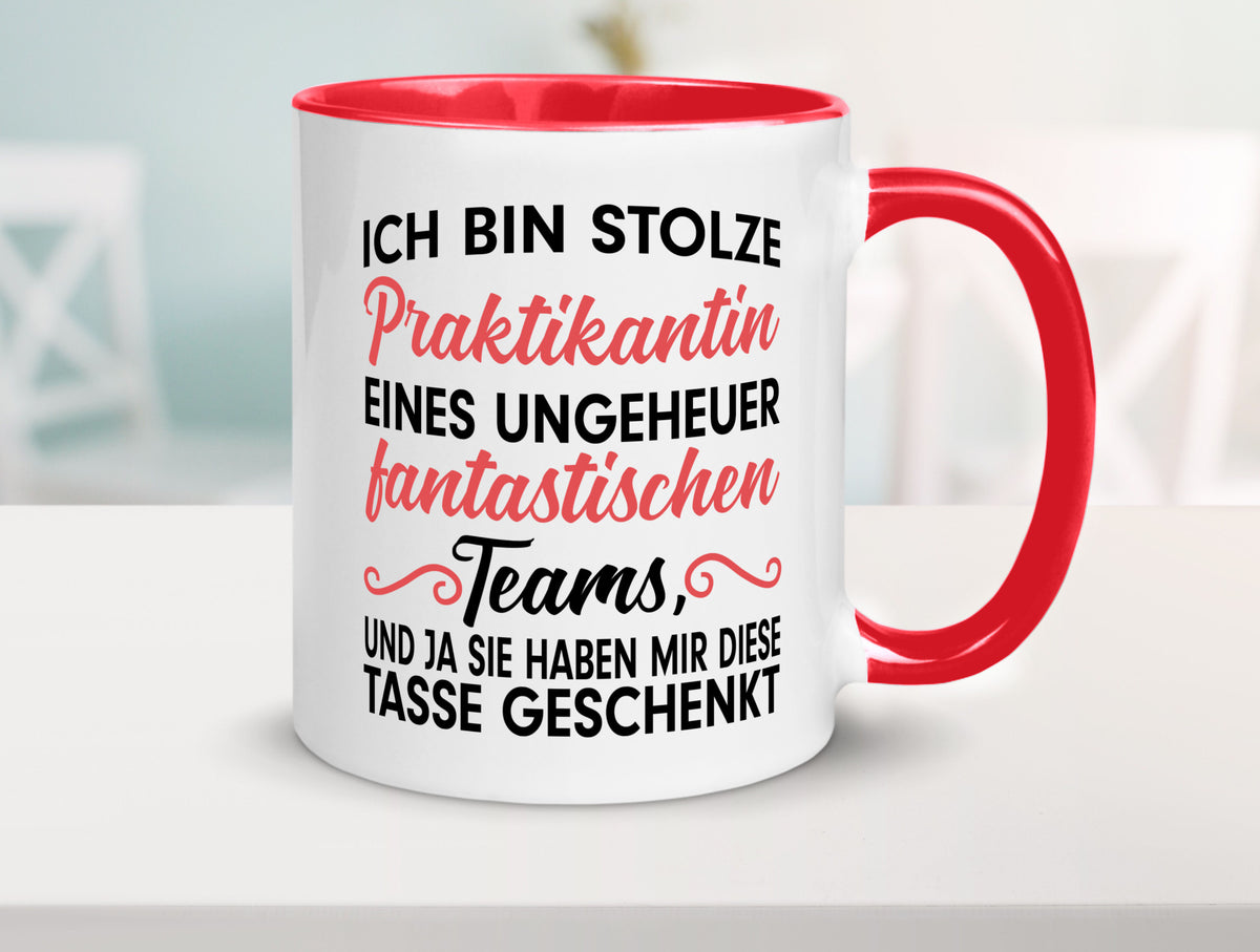 Stolze Praktikantin | Arbeitswelt Tasse Praktikum Geschenk Arbeit Kollegen Büro
