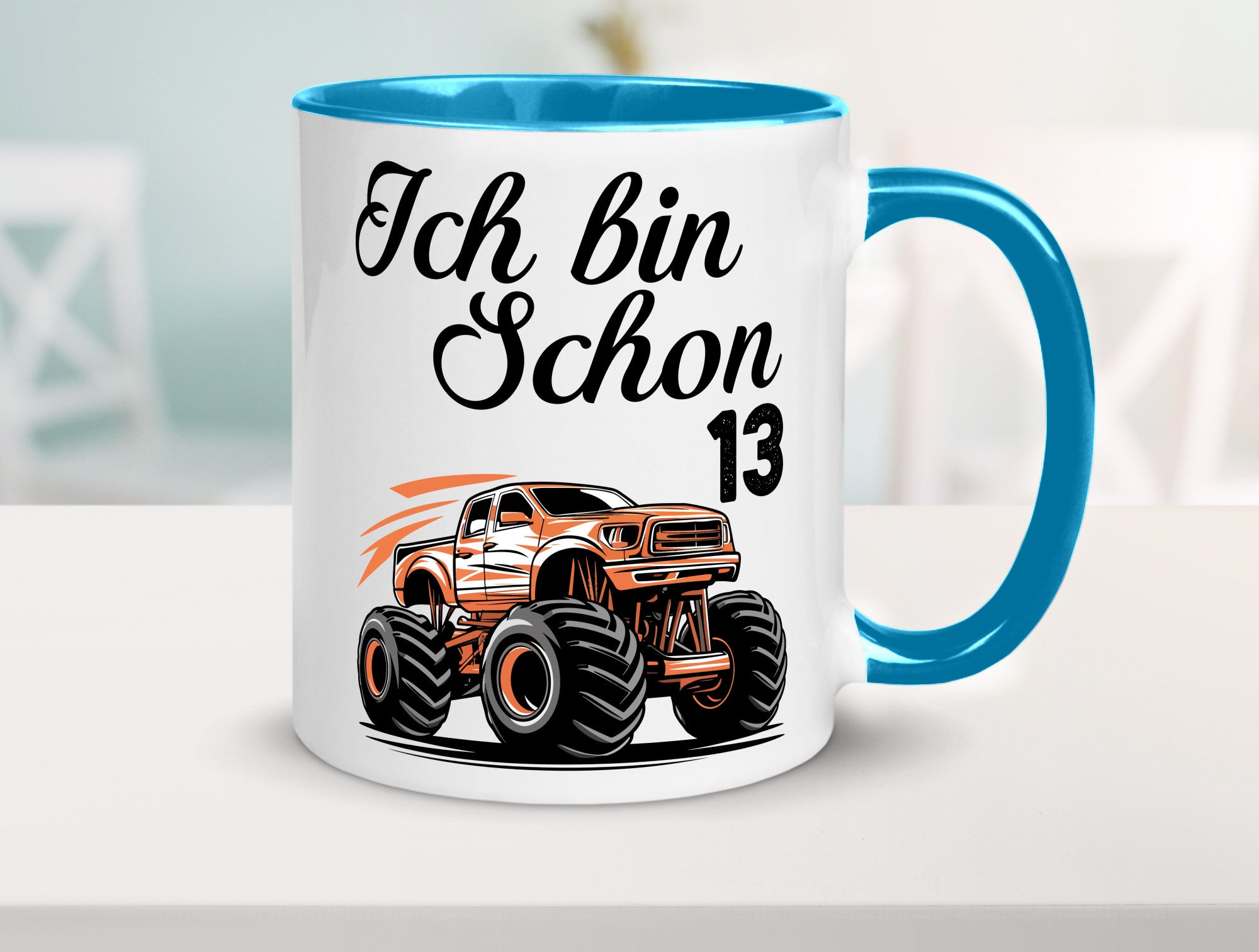 13. Geburtstag | Monster truck 13 Jahre Geschenkidee Humor Tasse