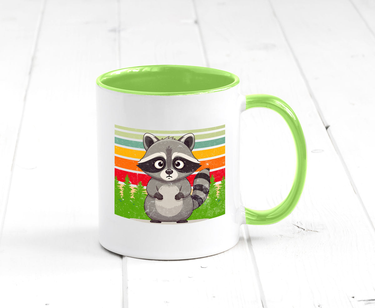 Waschbär | Vintage v2 lustiger Spruch Geschenk Humor Geschenkidee Tasse
