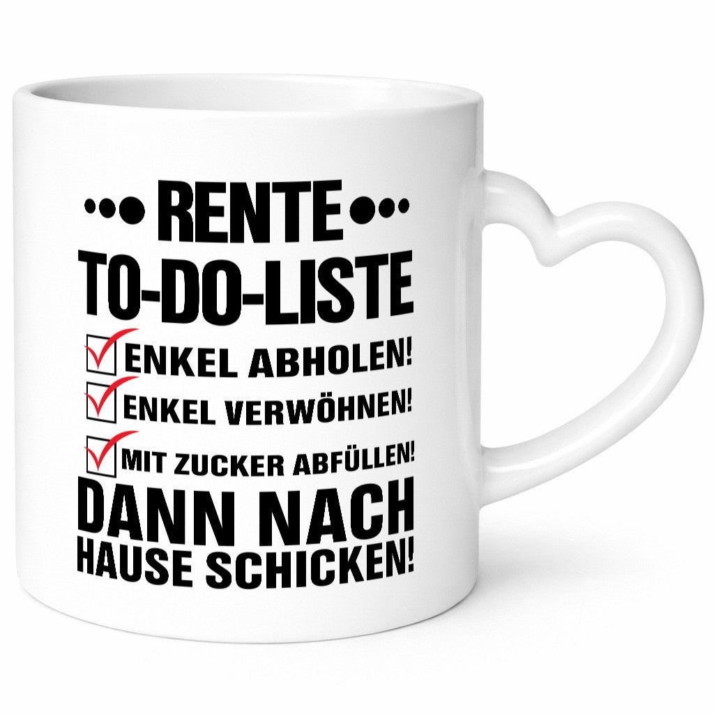 Rente To-Do-Liste | Rentner Tasse Enkel verwöhnen Geschenk Ruhestand Jubiläum