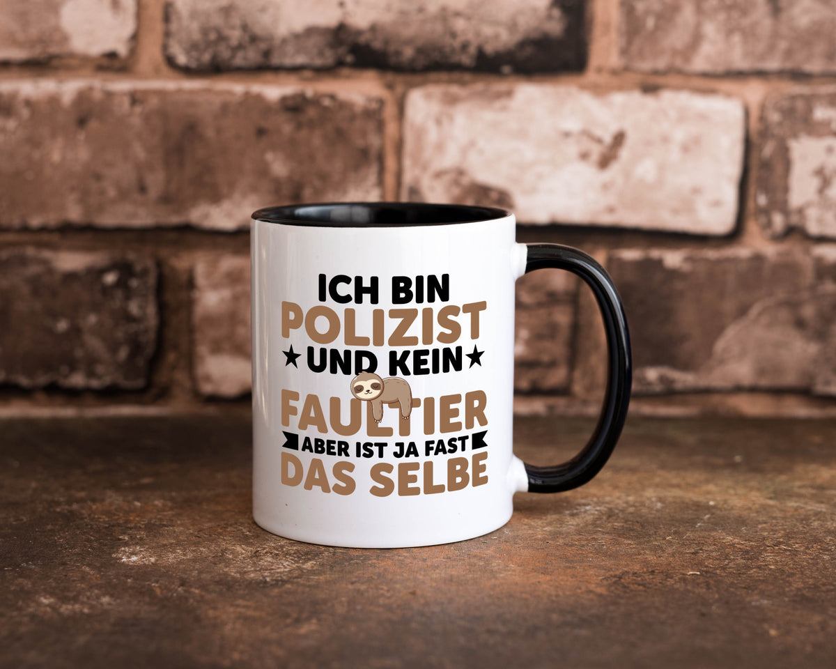 Ich bin kein Faultier: Polizist | Polizei v2 lustig Tierliebhaber Humor Tasse
