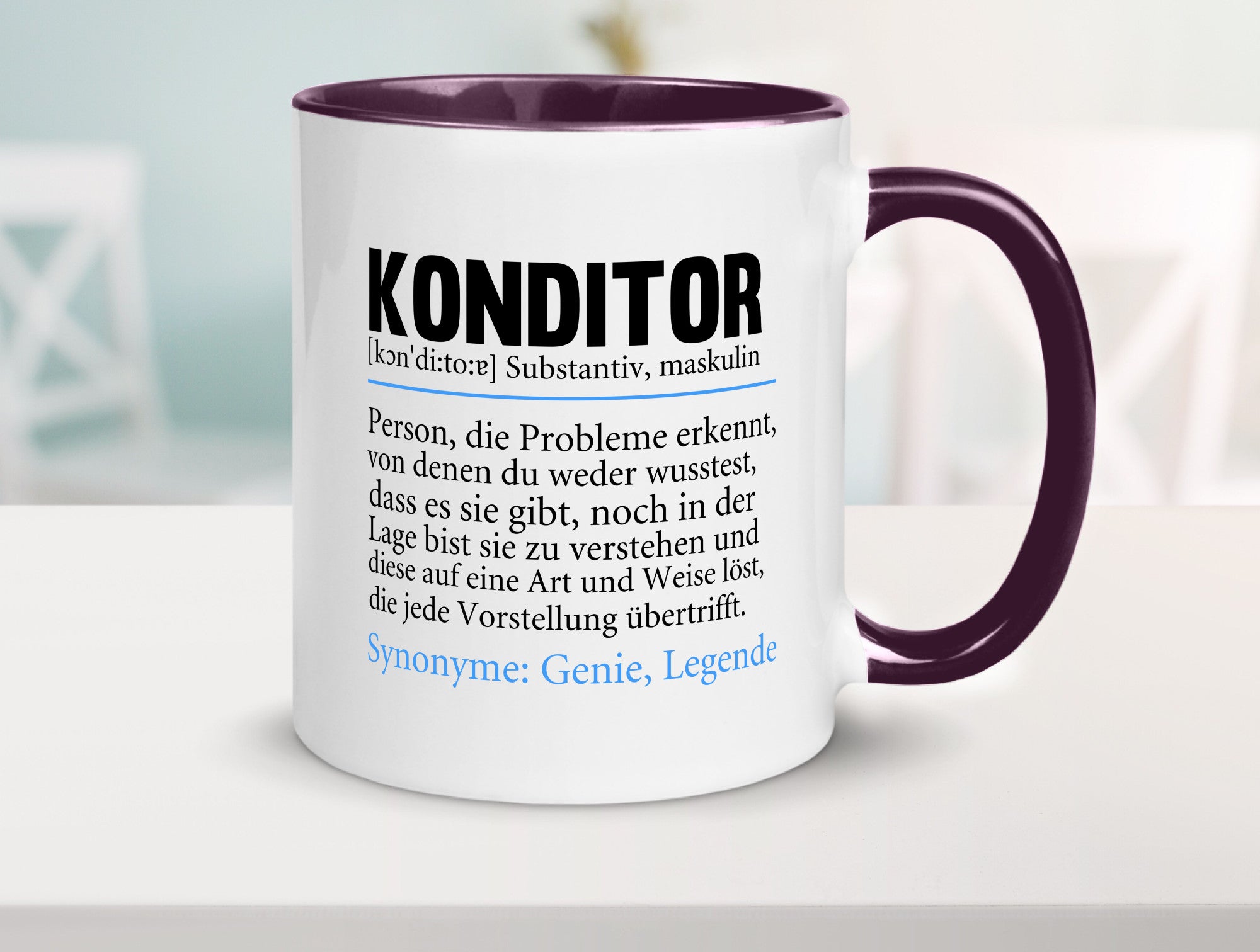 Konditor | Spruch Definition Konditorei lustiger Geschenk Humor Geschenkidee