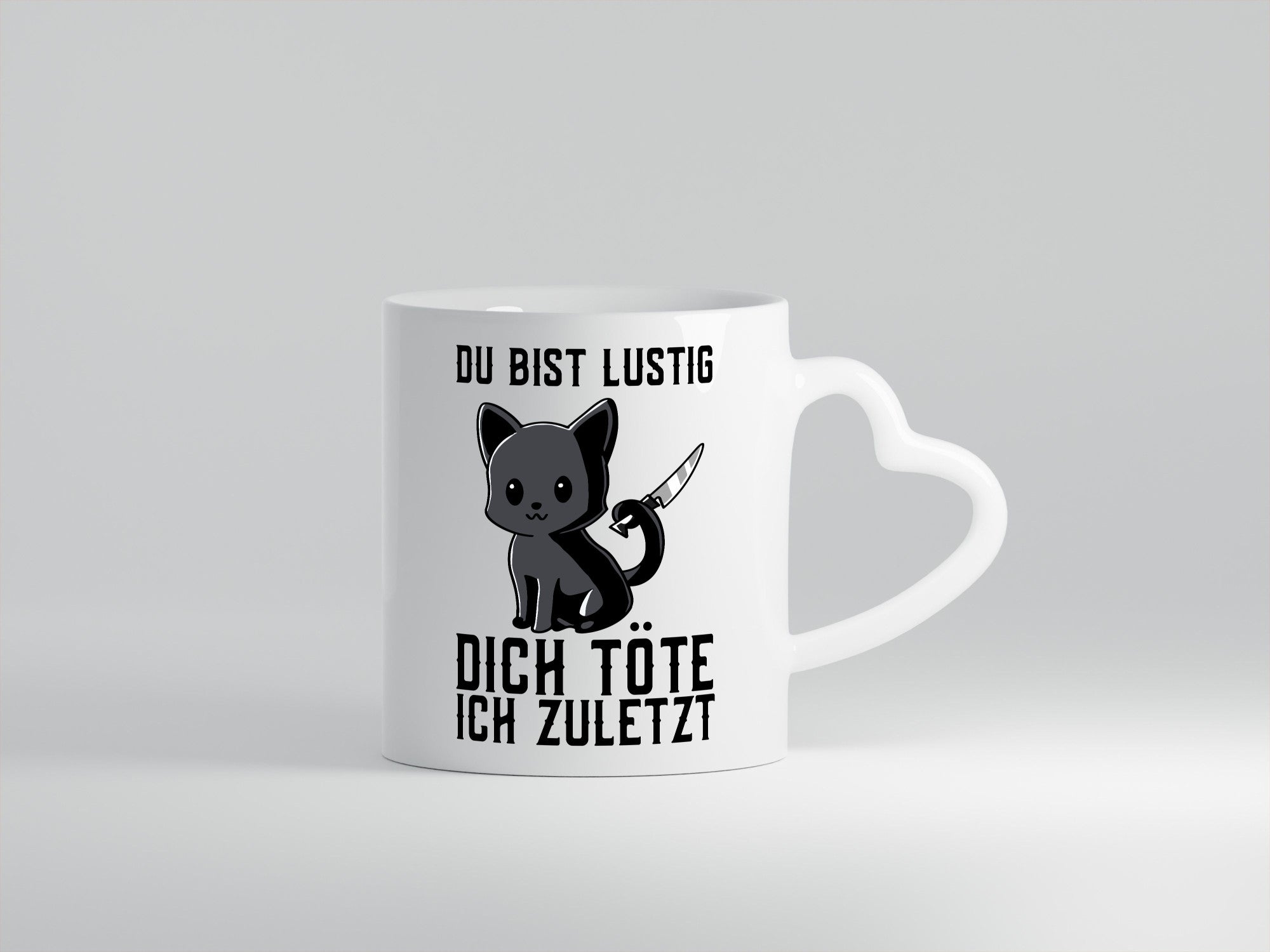 Du bist lustig | verrückte Katze mit Messer Sarkasmus lustiger Spruch Geschenk