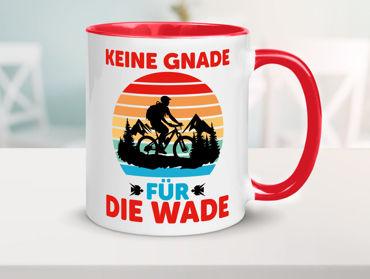 Keine Knade für die Wade | BMX Renrad Biker v2 lustig Humor Geschenkidee Tasse