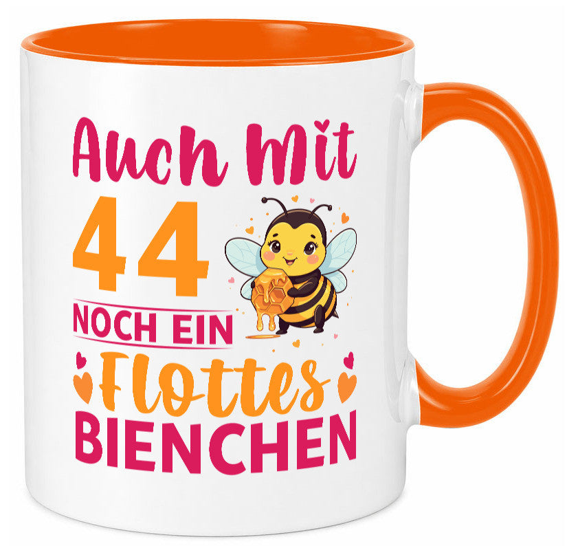 44. Geburtstag | Flottes Bienchen 44 Jahre Geschenkidee Humor Tasse