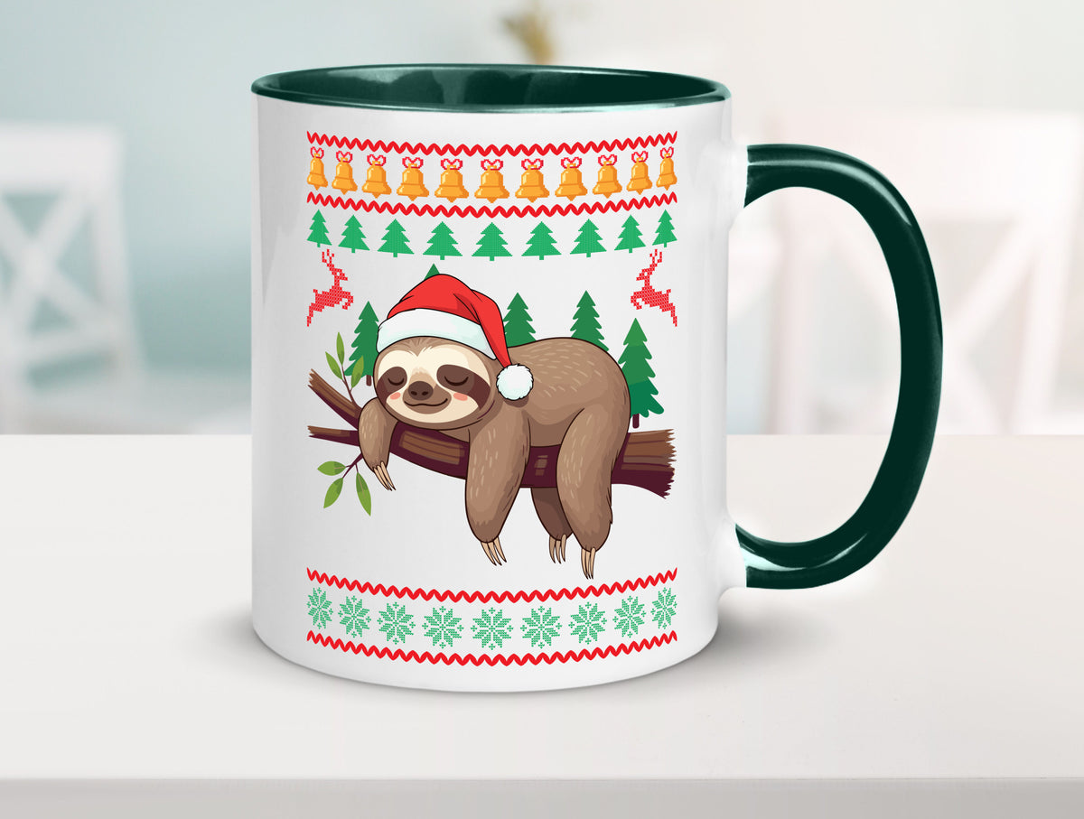 Ugly Christmas | Faultier Weihnachtsfaultier v2 lustig Tierliebhaber Humor Tasse
